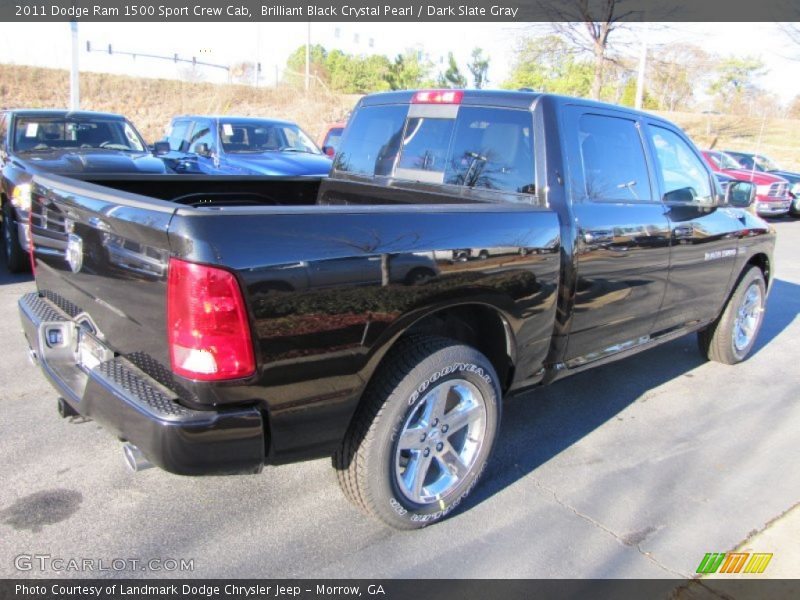 Brilliant Black Crystal Pearl / Dark Slate Gray 2011 Dodge Ram 1500 Sport Crew Cab