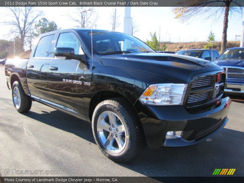 Brilliant Black Crystal Pearl / Dark Slate Gray 2011 Dodge Ram 1500 Sport Crew Cab