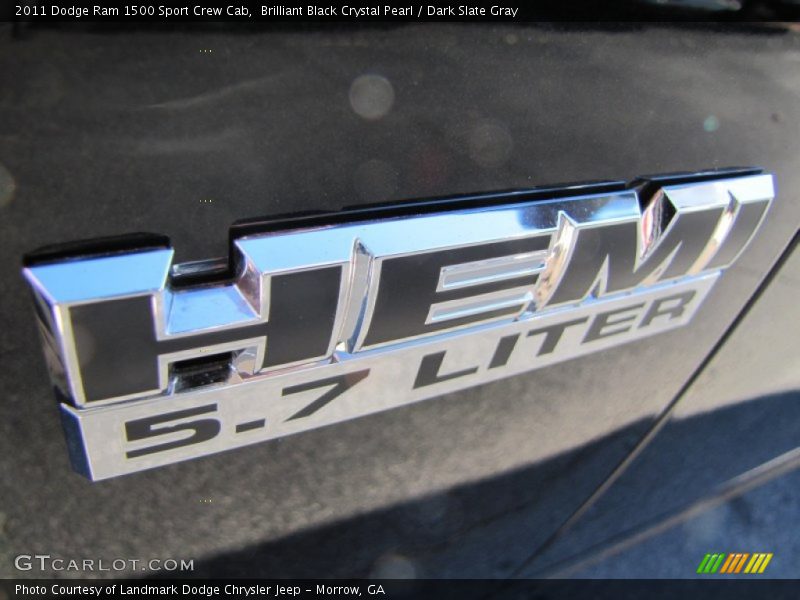 Brilliant Black Crystal Pearl / Dark Slate Gray 2011 Dodge Ram 1500 Sport Crew Cab
