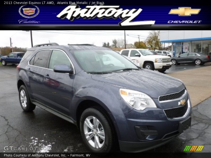 Atlantis Blue Metallic / Jet Black 2013 Chevrolet Equinox LT AWD