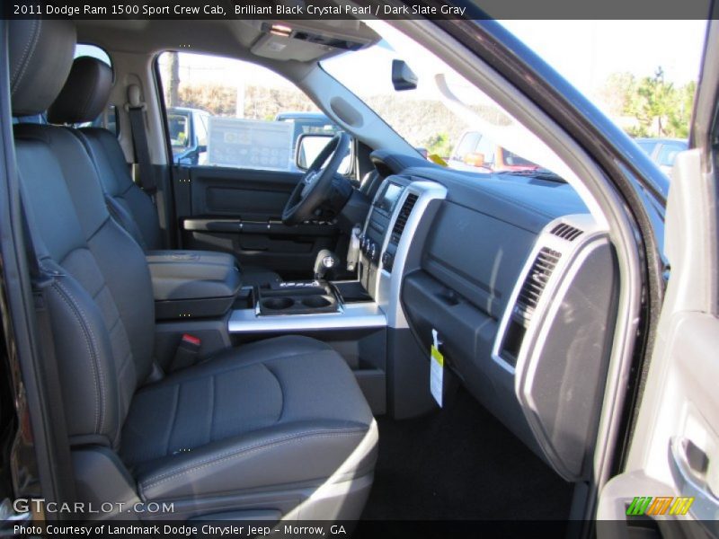 Brilliant Black Crystal Pearl / Dark Slate Gray 2011 Dodge Ram 1500 Sport Crew Cab