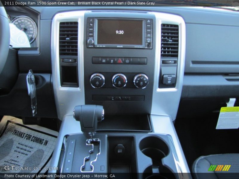 Brilliant Black Crystal Pearl / Dark Slate Gray 2011 Dodge Ram 1500 Sport Crew Cab