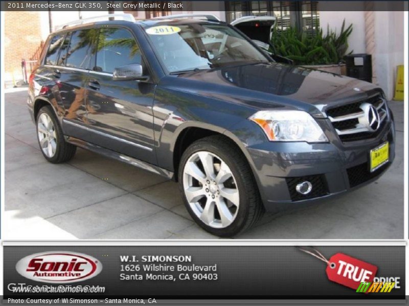 Steel Grey Metallic / Black 2011 Mercedes-Benz GLK 350