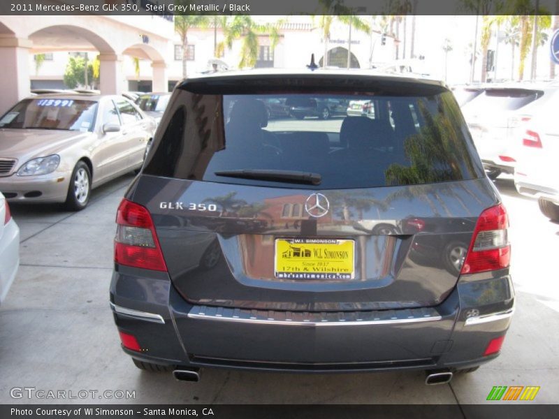 Steel Grey Metallic / Black 2011 Mercedes-Benz GLK 350
