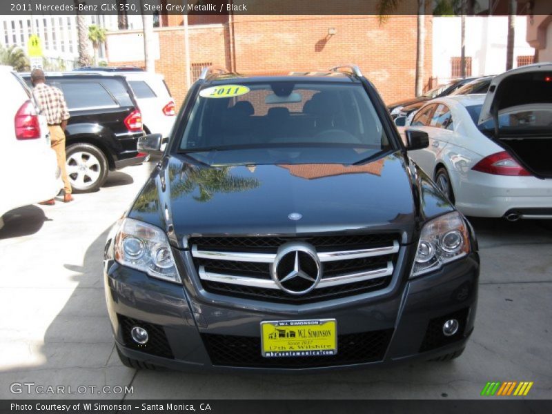 Steel Grey Metallic / Black 2011 Mercedes-Benz GLK 350