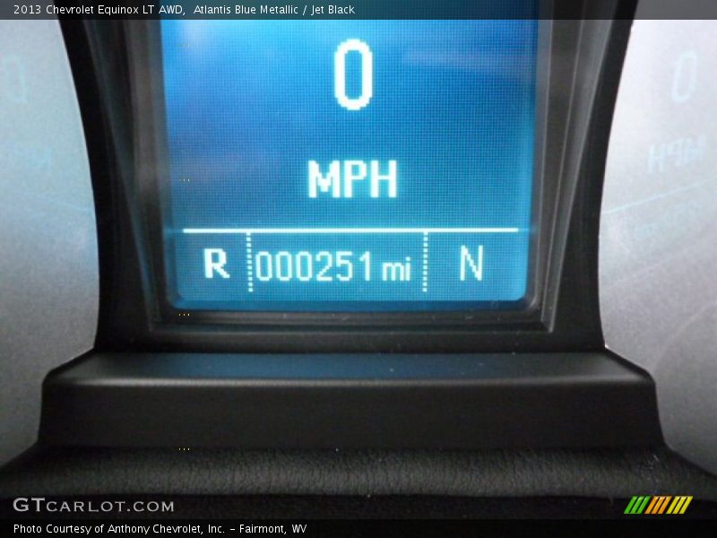 Atlantis Blue Metallic / Jet Black 2013 Chevrolet Equinox LT AWD