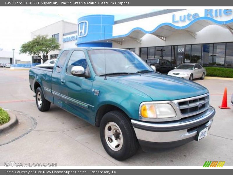 Pacific Green Metallic / Medium Graphite 1998 Ford F150 XLT SuperCab