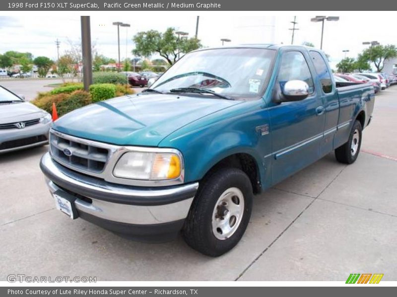 Pacific Green Metallic / Medium Graphite 1998 Ford F150 XLT SuperCab