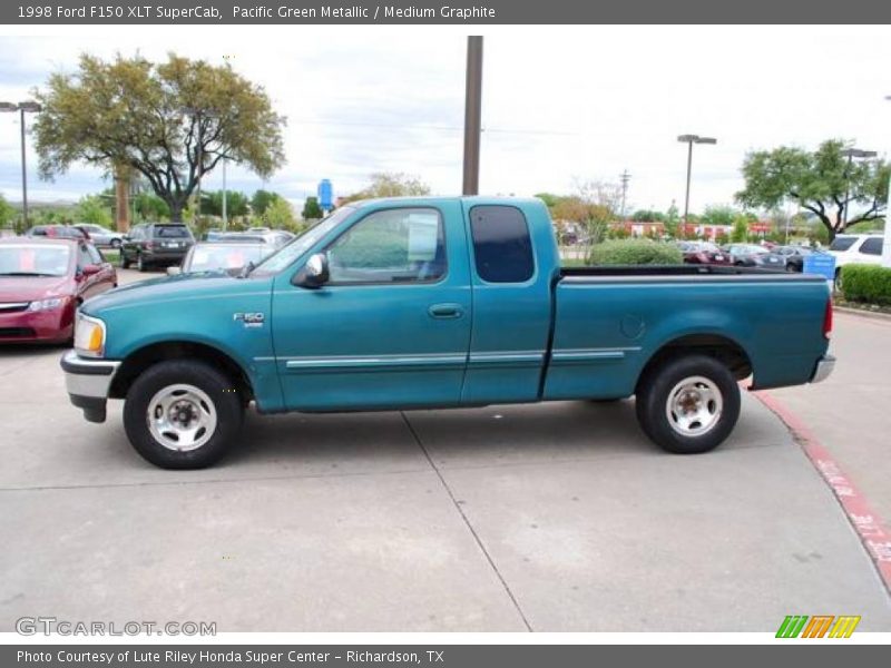 Pacific Green Metallic / Medium Graphite 1998 Ford F150 XLT SuperCab