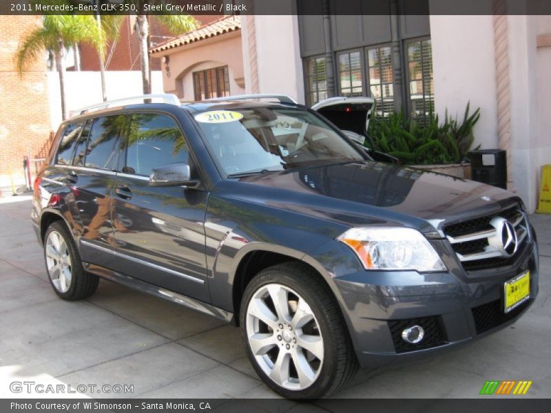 Steel Grey Metallic / Black 2011 Mercedes-Benz GLK 350