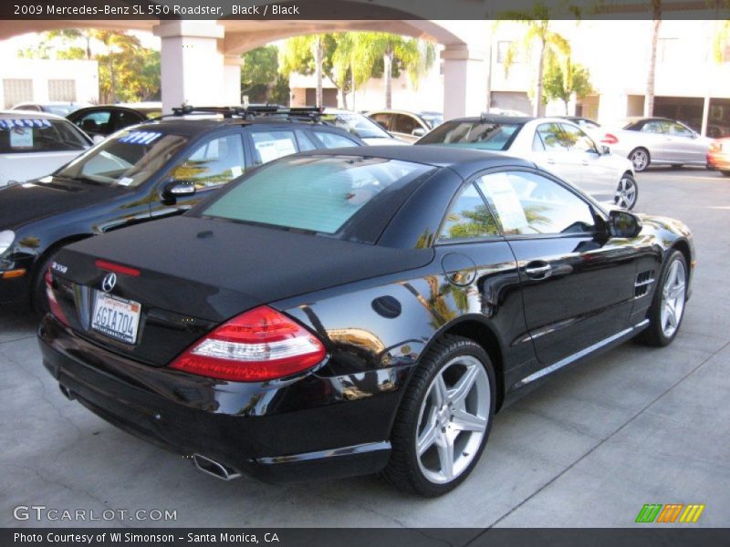Black / Black 2009 Mercedes-Benz SL 550 Roadster