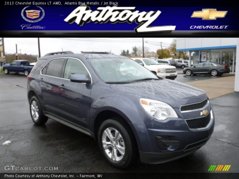 Atlantis Blue Metallic / Jet Black 2013 Chevrolet Equinox LT AWD
