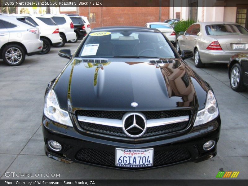 Black / Black 2009 Mercedes-Benz SL 550 Roadster