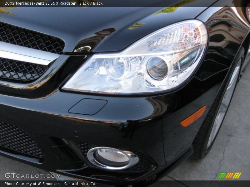 Black / Black 2009 Mercedes-Benz SL 550 Roadster