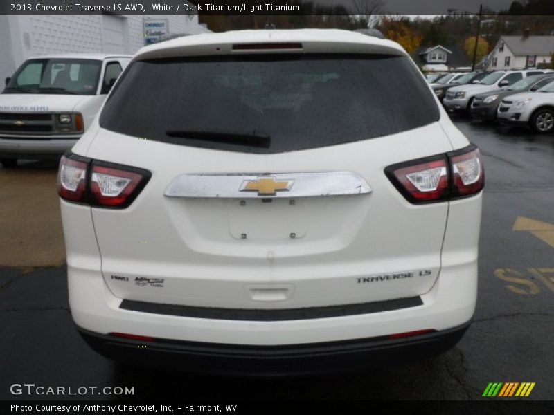 White / Dark Titanium/Light Titanium 2013 Chevrolet Traverse LS AWD