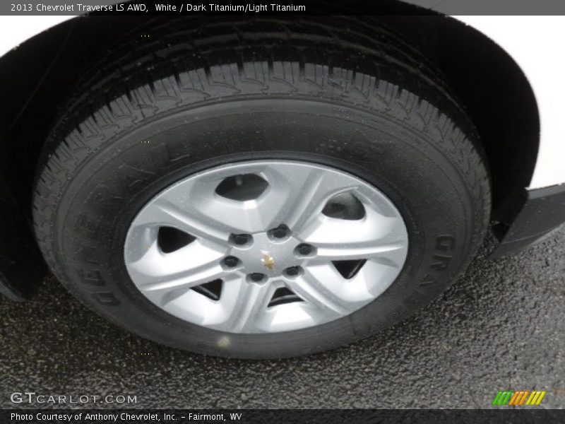 White / Dark Titanium/Light Titanium 2013 Chevrolet Traverse LS AWD
