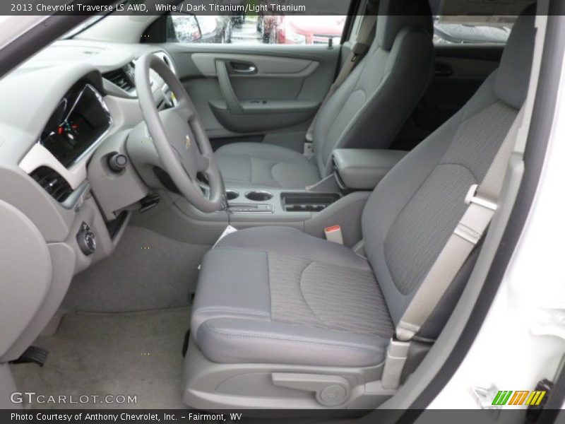 White / Dark Titanium/Light Titanium 2013 Chevrolet Traverse LS AWD