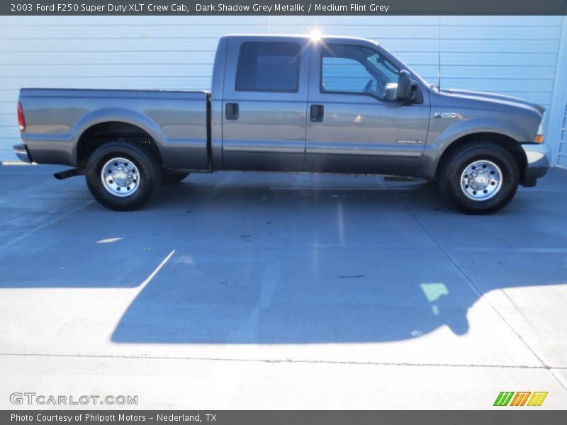 Dark Shadow Grey Metallic / Medium Flint Grey 2003 Ford F250 Super Duty XLT Crew Cab