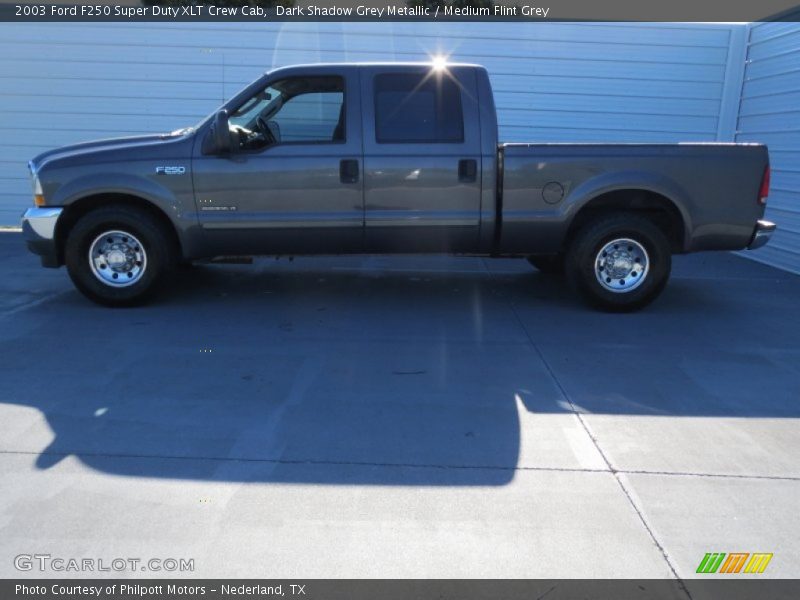 Dark Shadow Grey Metallic / Medium Flint Grey 2003 Ford F250 Super Duty XLT Crew Cab