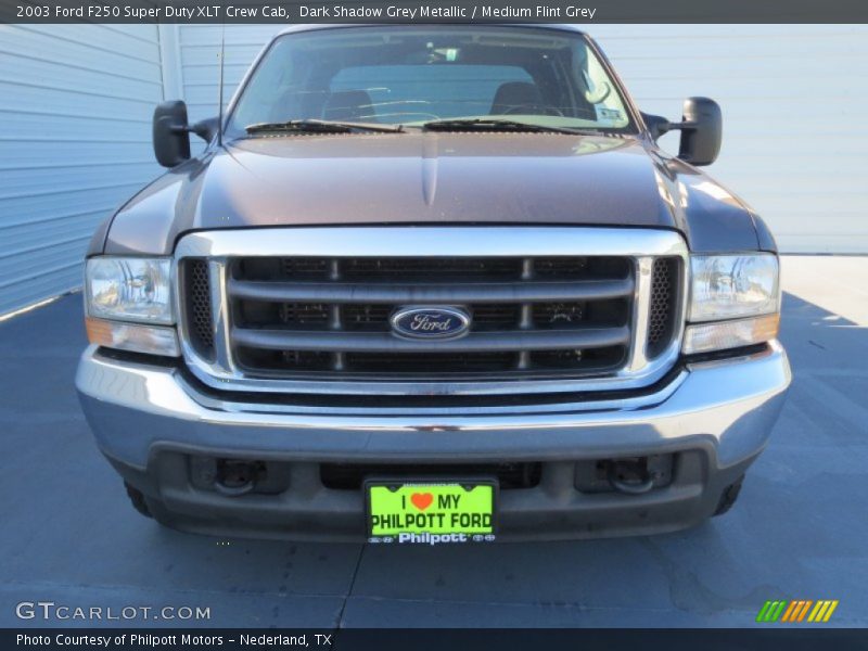 Dark Shadow Grey Metallic / Medium Flint Grey 2003 Ford F250 Super Duty XLT Crew Cab