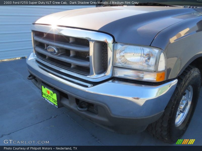 Dark Shadow Grey Metallic / Medium Flint Grey 2003 Ford F250 Super Duty XLT Crew Cab