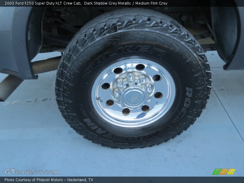 Dark Shadow Grey Metallic / Medium Flint Grey 2003 Ford F250 Super Duty XLT Crew Cab