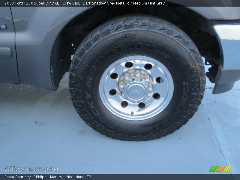 Dark Shadow Grey Metallic / Medium Flint Grey 2003 Ford F250 Super Duty XLT Crew Cab