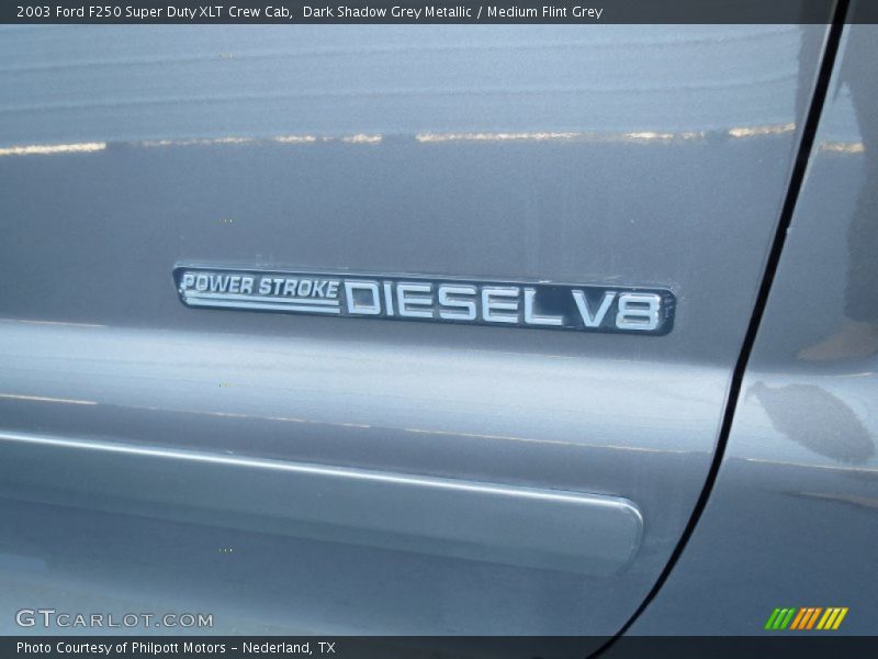 Dark Shadow Grey Metallic / Medium Flint Grey 2003 Ford F250 Super Duty XLT Crew Cab