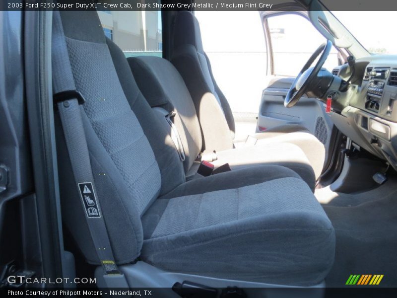 Dark Shadow Grey Metallic / Medium Flint Grey 2003 Ford F250 Super Duty XLT Crew Cab