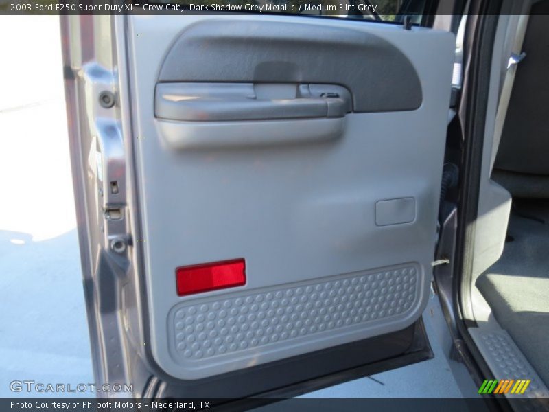 Dark Shadow Grey Metallic / Medium Flint Grey 2003 Ford F250 Super Duty XLT Crew Cab