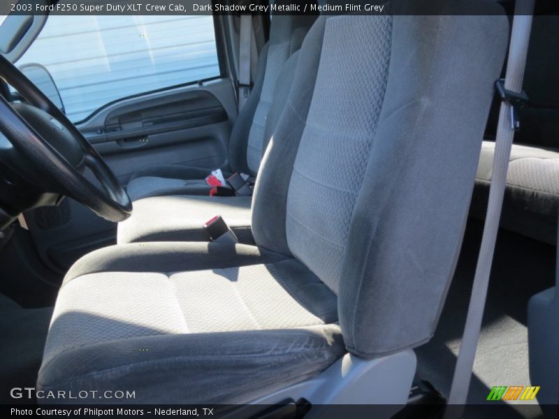Dark Shadow Grey Metallic / Medium Flint Grey 2003 Ford F250 Super Duty XLT Crew Cab