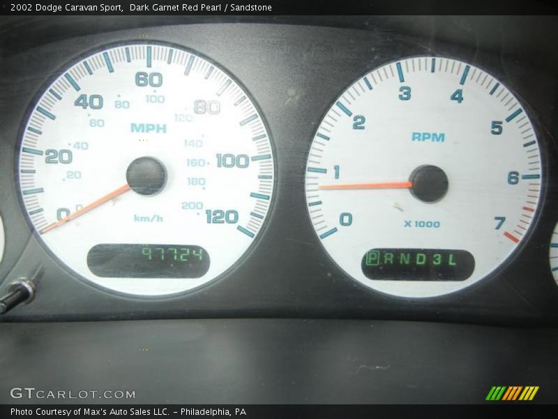 Dark Garnet Red Pearl / Sandstone 2002 Dodge Caravan Sport