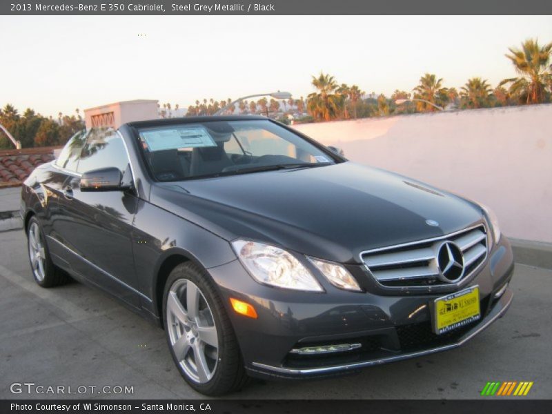 Steel Grey Metallic / Black 2013 Mercedes-Benz E 350 Cabriolet