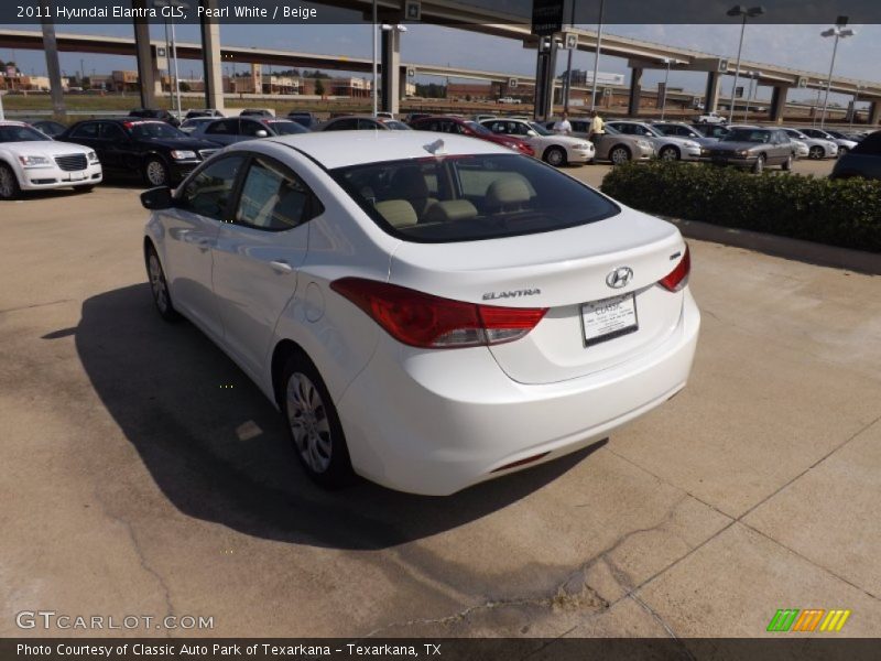 Pearl White / Beige 2011 Hyundai Elantra GLS