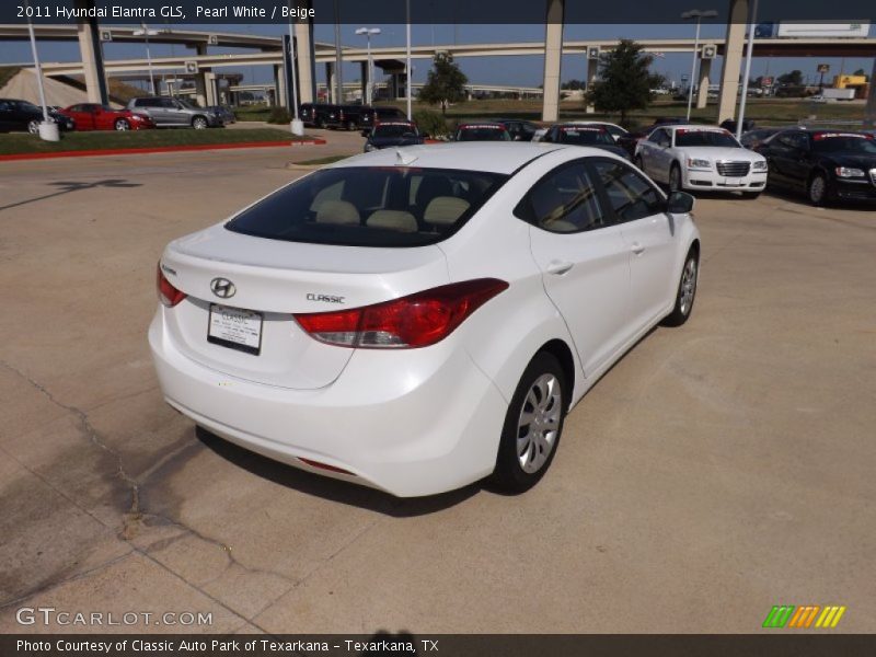 Pearl White / Beige 2011 Hyundai Elantra GLS