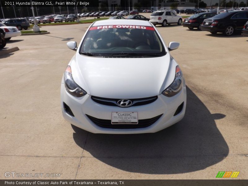 Pearl White / Beige 2011 Hyundai Elantra GLS