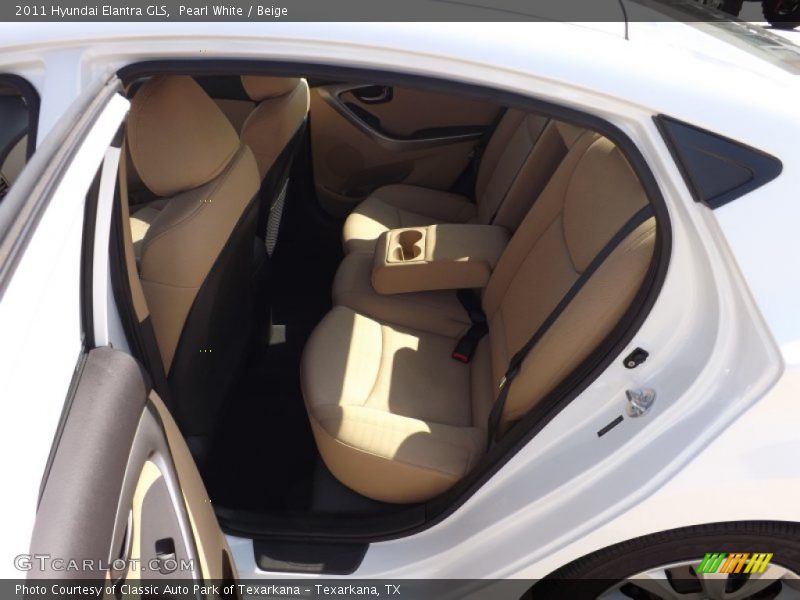 Pearl White / Beige 2011 Hyundai Elantra GLS