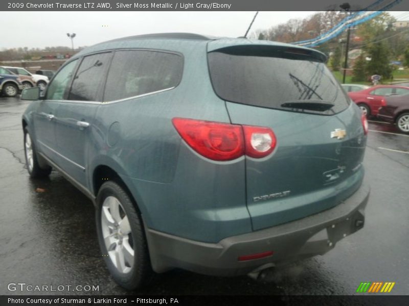 Silver Moss Metallic / Light Gray/Ebony 2009 Chevrolet Traverse LTZ AWD