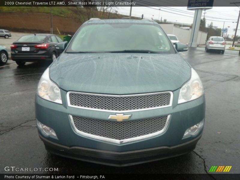 Silver Moss Metallic / Light Gray/Ebony 2009 Chevrolet Traverse LTZ AWD