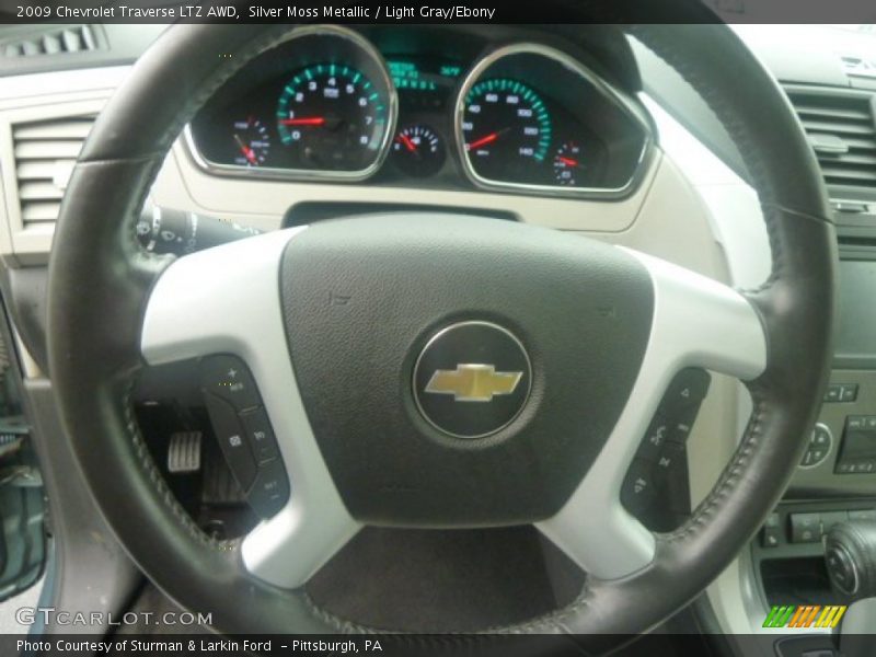 Silver Moss Metallic / Light Gray/Ebony 2009 Chevrolet Traverse LTZ AWD