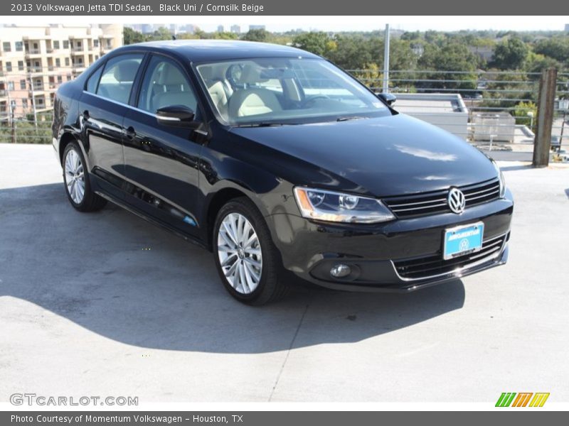 Black Uni / Cornsilk Beige 2013 Volkswagen Jetta TDI Sedan