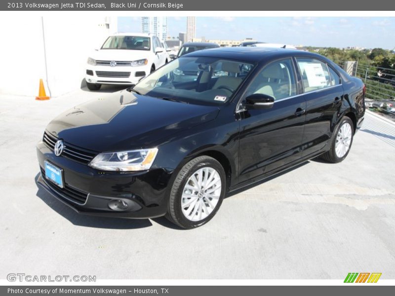 Black Uni / Cornsilk Beige 2013 Volkswagen Jetta TDI Sedan