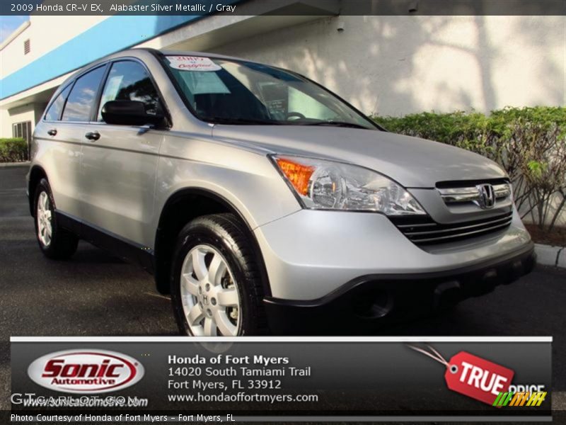 Alabaster Silver Metallic / Gray 2009 Honda CR-V EX