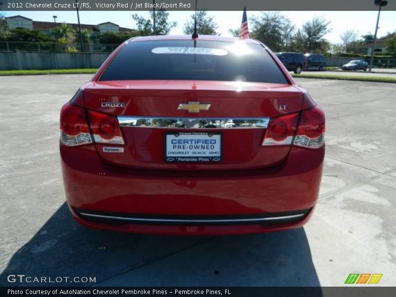 Victory Red / Jet Black/Sport Red 2012 Chevrolet Cruze LT/RS