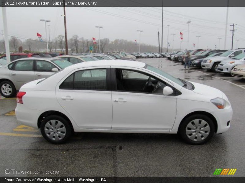 Super White / Dark Gray 2012 Toyota Yaris Sedan