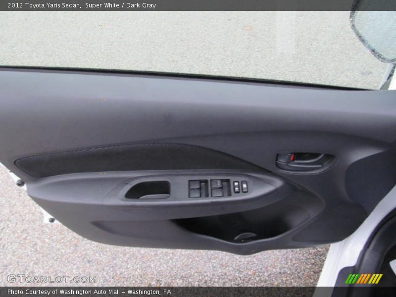Super White / Dark Gray 2012 Toyota Yaris Sedan