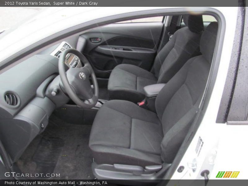 Super White / Dark Gray 2012 Toyota Yaris Sedan