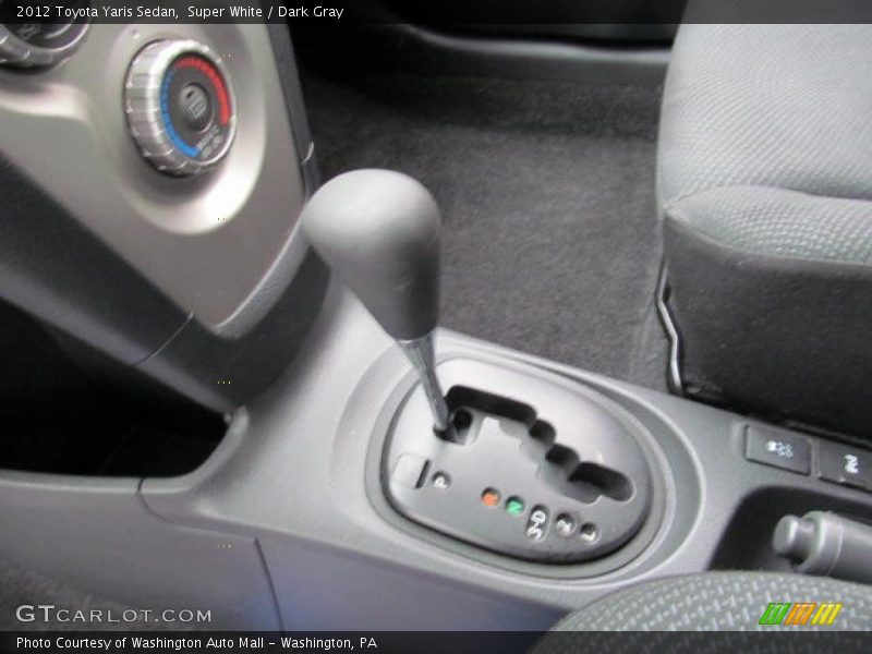 Super White / Dark Gray 2012 Toyota Yaris Sedan