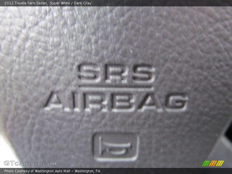 Super White / Dark Gray 2012 Toyota Yaris Sedan