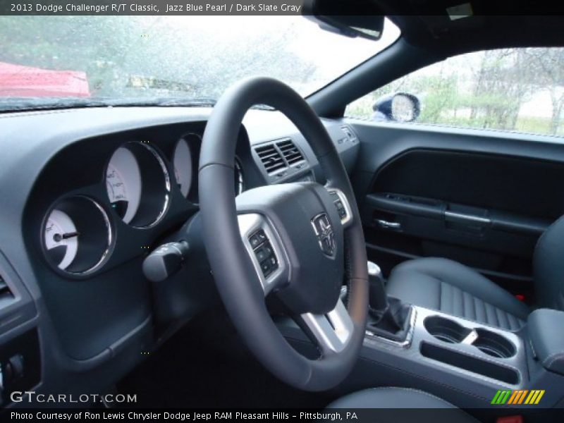 Jazz Blue Pearl / Dark Slate Gray 2013 Dodge Challenger R/T Classic